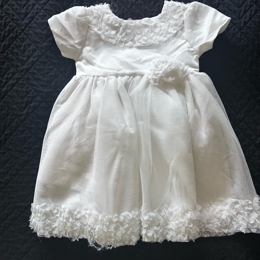 Blueberi Elegant White Baby Dress